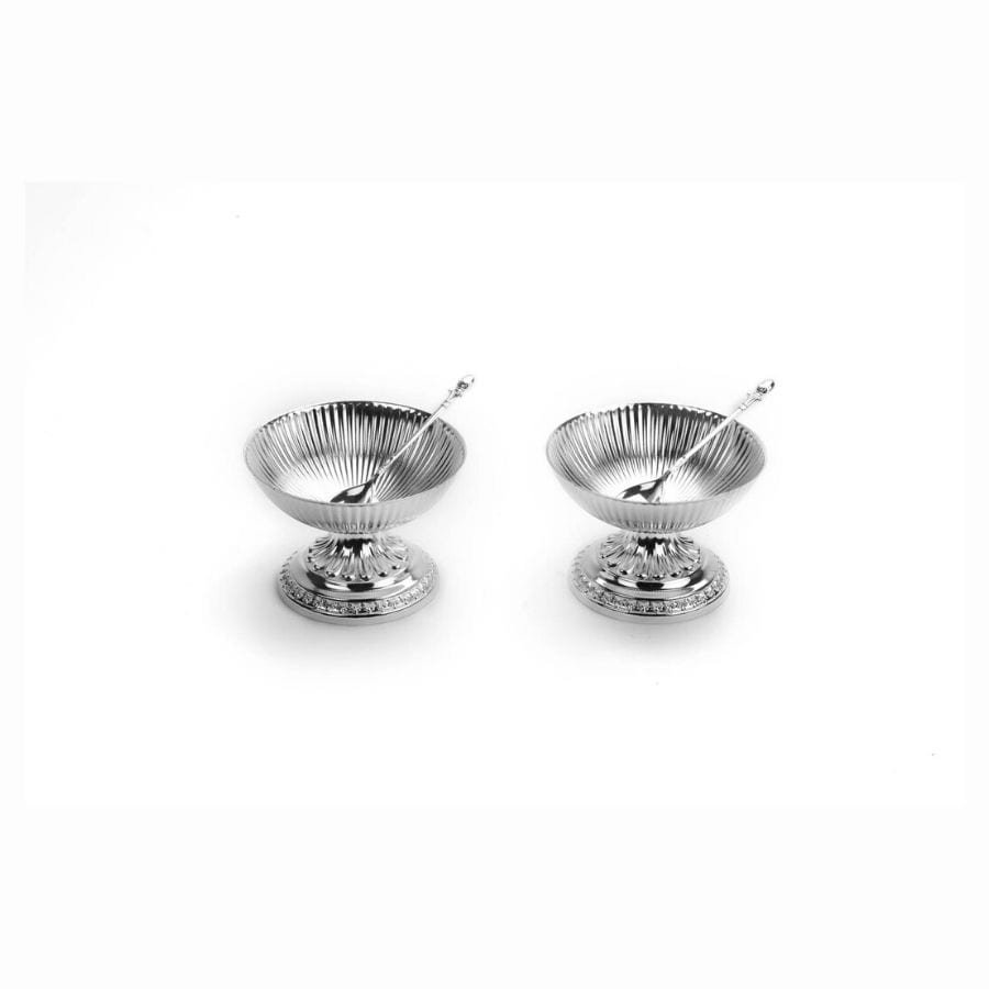 Silver Ice Cream Set Of Two