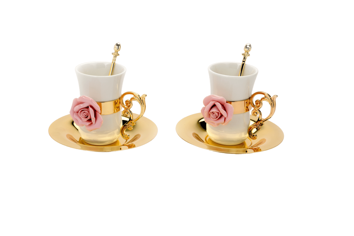 Ceramic Golden Mug Set