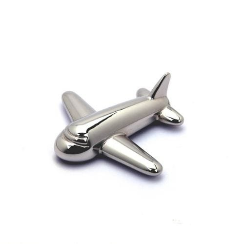 airplane shaped cute silver paper weight