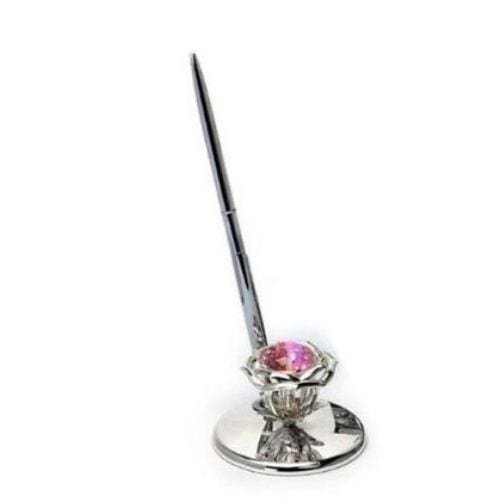 pink crystal pen stand