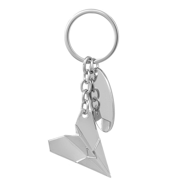 a Silver plated Airplane Keychain
