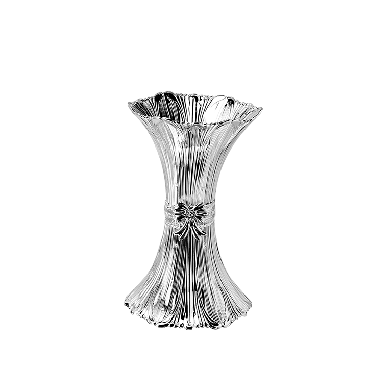 a silver plated flower vase for home decor