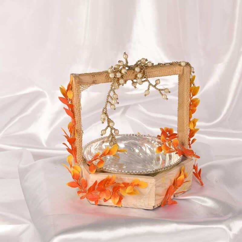 A beautiful gift hamper consisting of a silver bowl with crystal rim & fluted interior