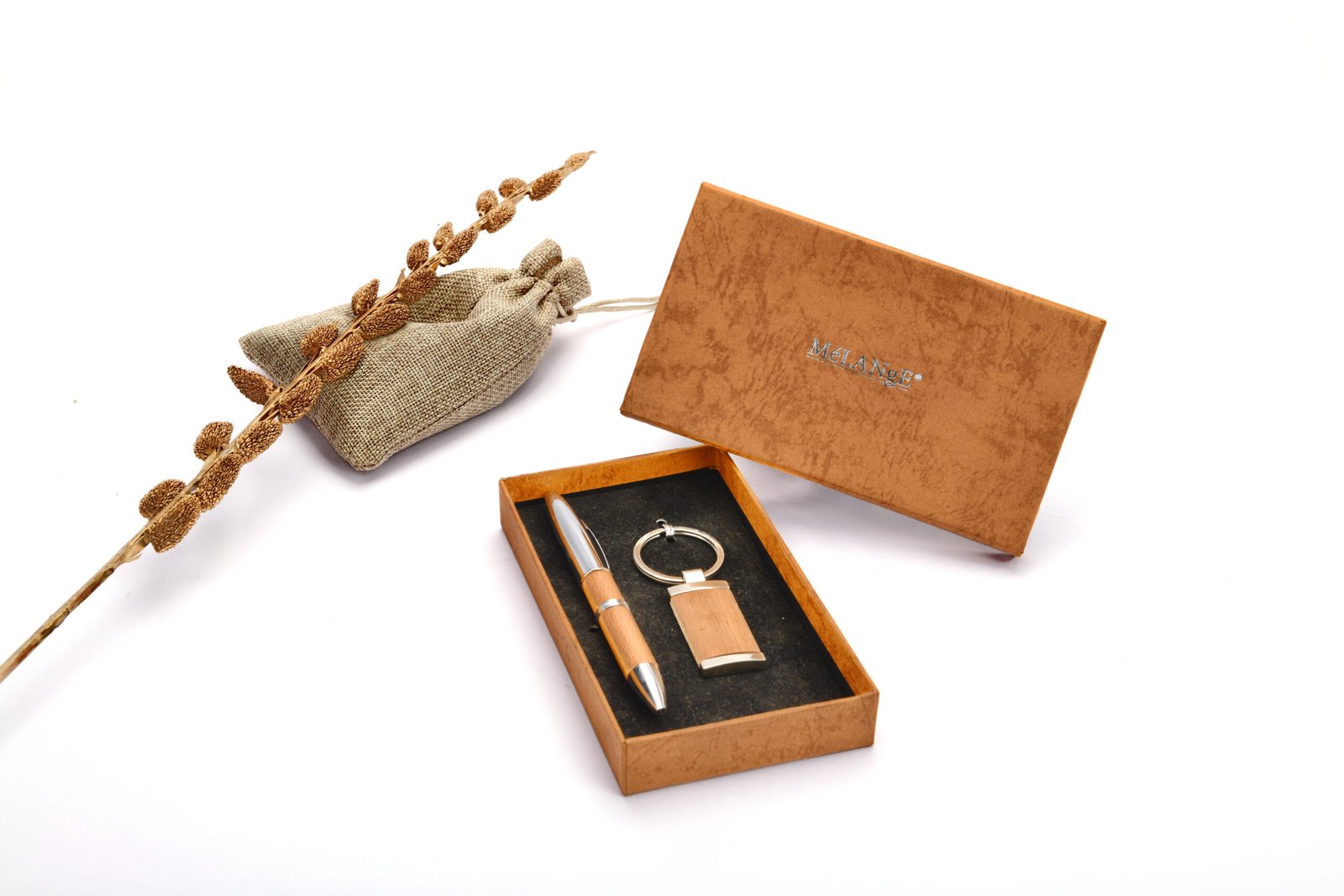 Pen and key chain gift box