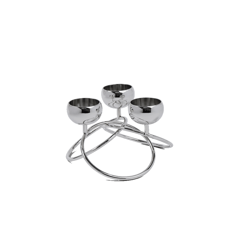 Modish 3-in1 Silver Candle Stand