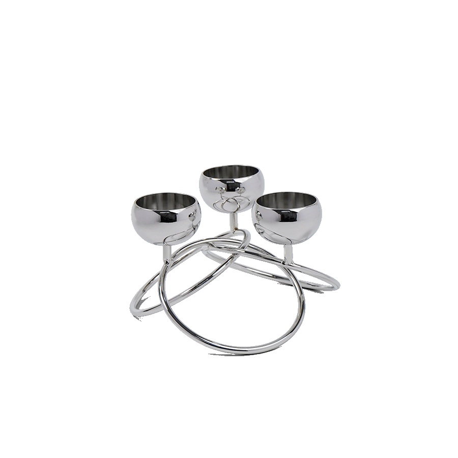 Modish 3-in1 Silver Candle Stand