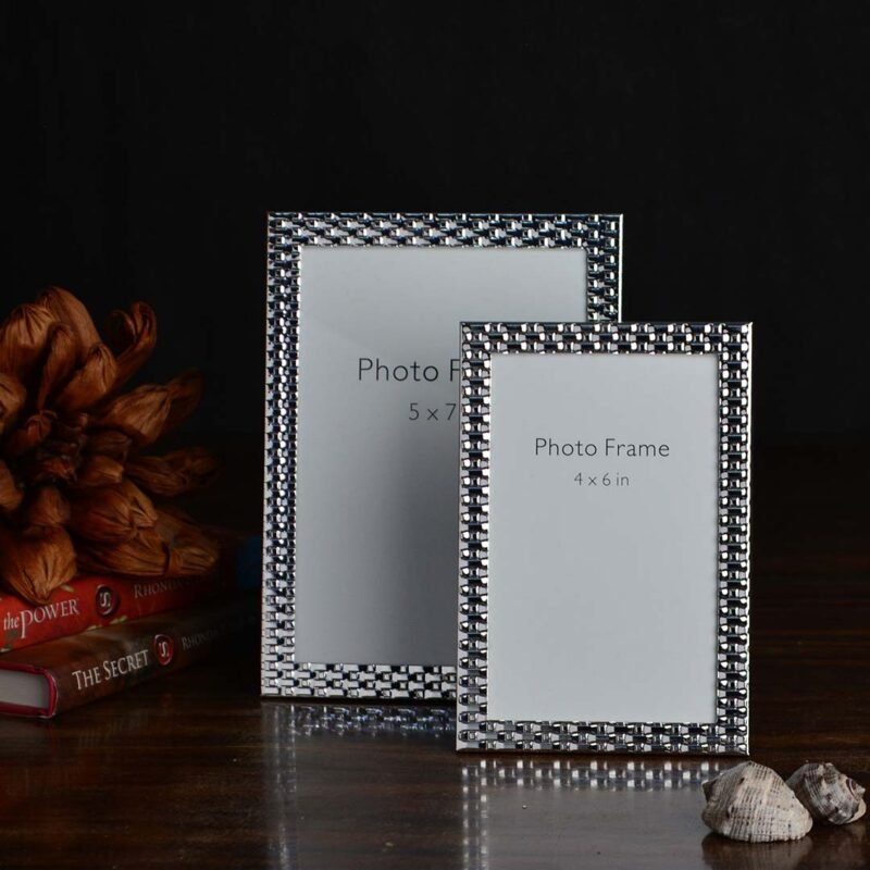 Brick Design Silver Photo Frame