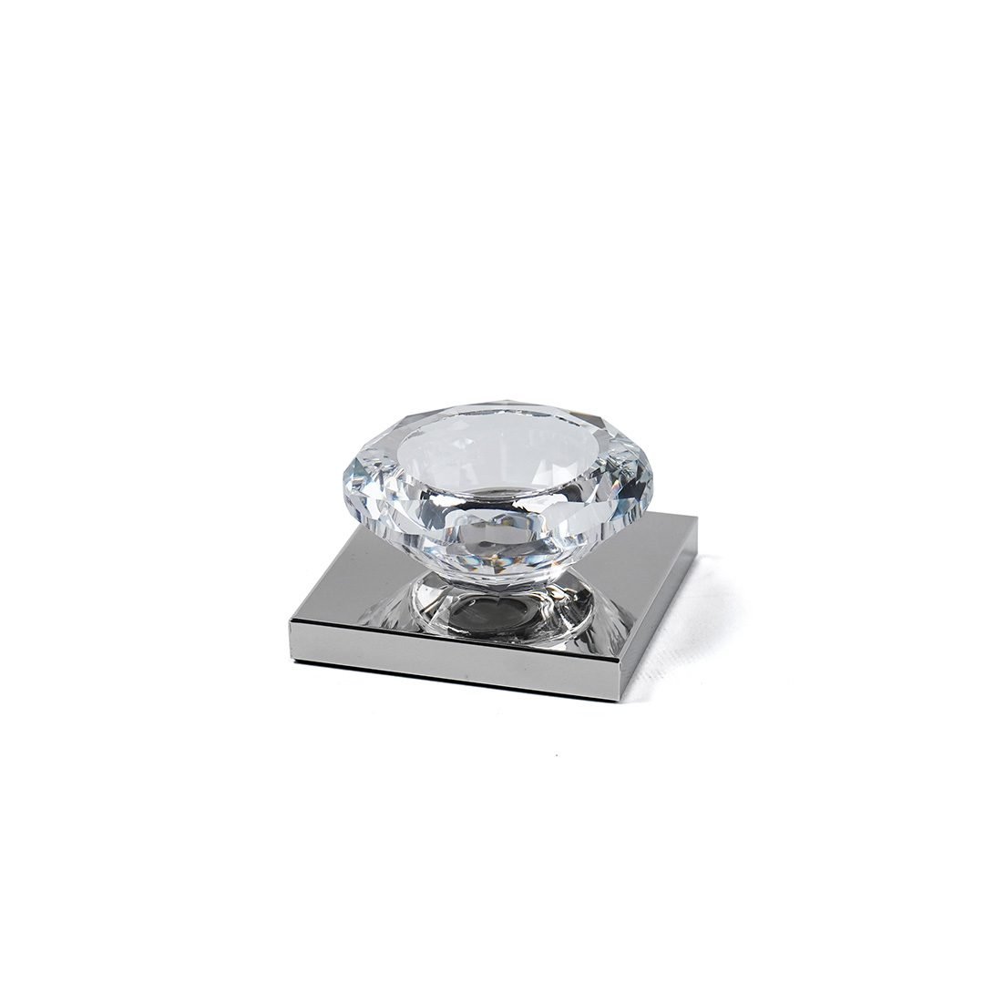 Diamond Shaped Crystal Candle Holder