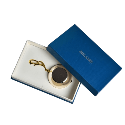 Silver Diya with Om Handle