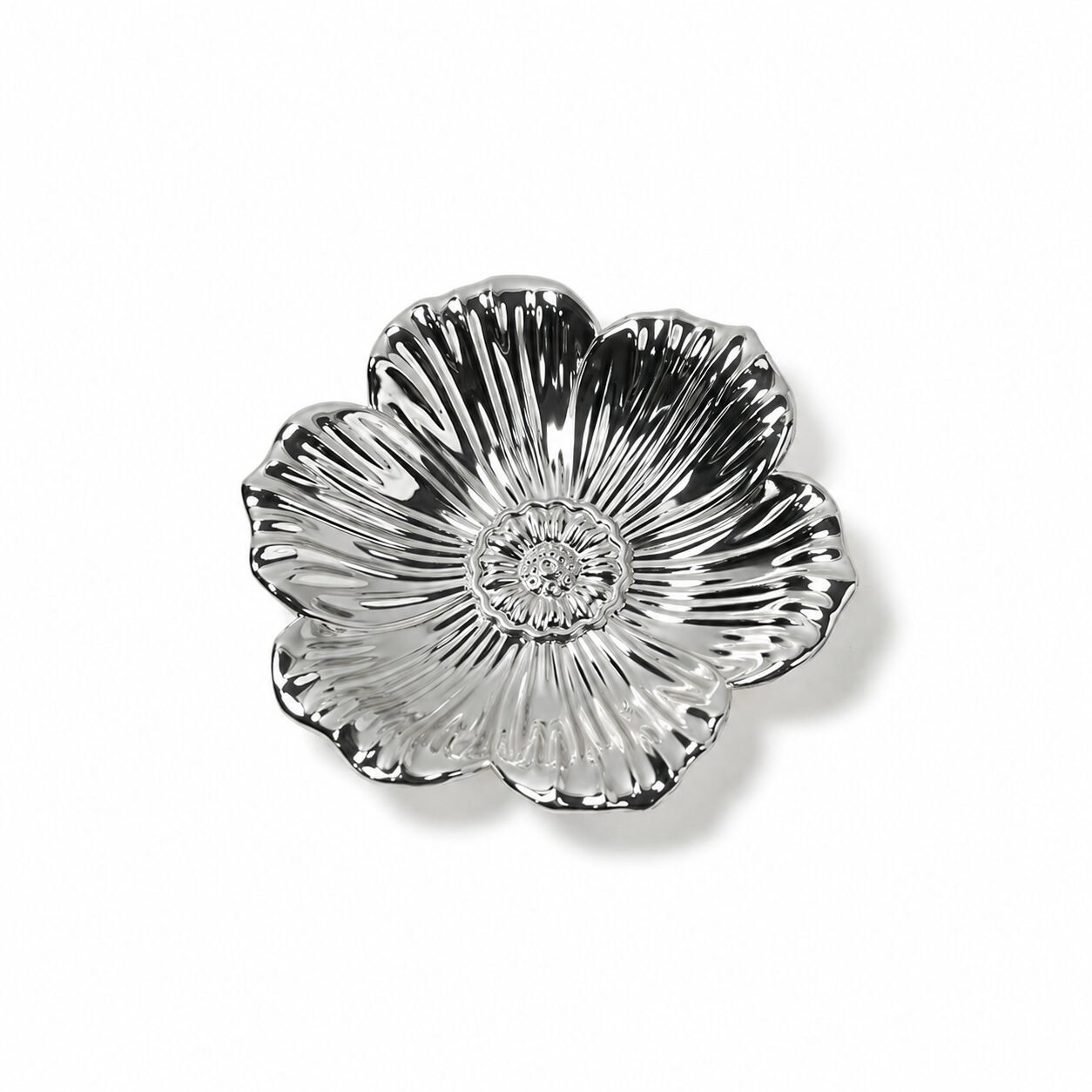 Flower Shaped Silver Platter